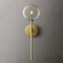 GobekUsa Clear Glass Ball Long Wall Sconce - Retro Style for Living Room, Bedroom, Kitchen