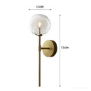 GobekUsa Clear Glass Ball Long Wall Sconce - Retro Style for Living Room, Bedroom, Kitchen