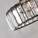 GobekUsa Crystal LED Pendant Light: Retro Gold Lampshade for Living Room, Bedroom, Dining Room