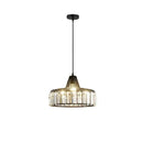 GobekUsa Crystal LED Pendant Light: Retro Gold Lampshade for Living Room, Bedroom, Dining Room