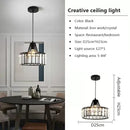 GobekUsa Crystal LED Pendant Light: Retro Gold Lampshade for Living Room, Bedroom, Dining Room