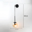 GobekUsa Glass Ball Wall Lamp - Nordic Retro LED Lighting Fixture