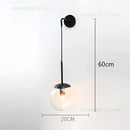 GobekUsa Glass Ball Wall Lamp - Nordic Retro LED Lighting Fixture