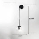GobekUsa Glass Ball Wall Lamp - Nordic Retro LED Lighting Fixture
