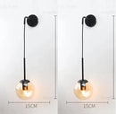 GobekUsa Glass Ball Wall Lamp - Nordic Retro LED Lighting Fixture