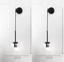 GobekUsa Glass Ball Wall Lamp - Nordic Retro LED Lighting Fixture