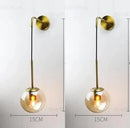 GobekUsa Glass Ball Wall Lamp - Nordic Retro LED Lighting Fixture