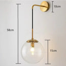 GobekUsa Glass Ball Wall Lamp - Nordic Retro LED Lighting Fixture