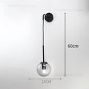 GobekUsa Glass Ball Wall Lamp - Nordic Retro LED Lighting Fixture