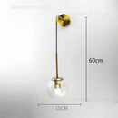 GobekUsa Glass Ball Wall Lamp - Nordic Retro LED Lighting Fixture