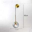 GobekUsa Glass Ball Wall Lamp - Nordic Retro LED Lighting Fixture