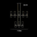 GobekUsa Glass Chandelier Pendant Lamp with E14 LED, Chrome Finish, Retro Design