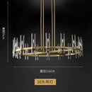 GobekUsa Glass Chandelier Pendant Lamp with E14 LED, Chrome Finish, Retro Design
