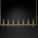 GobekUsa Glass Chandelier Pendant Lamp with E14 LED, Chrome Finish, Retro Design
