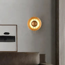 GobekUsa Gold Round Villa Wall Lamp: Retro LED Lighting for Corridor, Living Room, Bedroom.