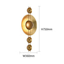 GobekUsa Gold Round Villa Wall Lamp: Retro LED Lighting for Corridor, Living Room, Bedroom.