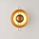 GobekUsa Gold Round Villa Wall Lamp: Retro LED Lighting for Corridor, Living Room, Bedroom.