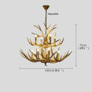 GobekUsa Antler LED Chandeliers: Creative Retro Resin Pendant Lamps for Home & Hospitality Lighting