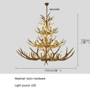 GobekUsa Antler LED Chandeliers: Creative Retro Resin Pendant Lamps for Home & Hospitality Lighting