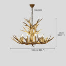 GobekUsa Antler LED Chandeliers: Creative Retro Resin Pendant Lamps for Home & Hospitality Lighting