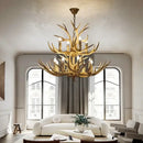 GobekUsa Antler LED Chandeliers: Creative Retro Resin Pendant Lamps for Home & Hospitality Lighting
