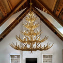 GobekUsa Antler LED Chandeliers: Creative Retro Resin Pendant Lamps for Home & Hospitality Lighting