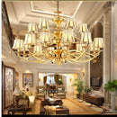 GobekUsa Copper Villa Chandelier Retro Staircase Lighting Home Decor