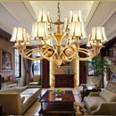 GobekUsa Copper Villa Chandelier Retro Staircase Lighting Home Decor
