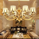 GobekUsa Copper Villa Chandelier Retro Staircase Lighting Home Decor