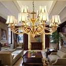 GobekUsa Copper Villa Chandelier Retro Staircase Lighting Home Decor