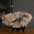 GobekUsa Dino Fossil Resin Craft: Retro Animal Statue, Indoor Living Room Decor & Gift