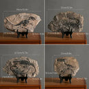 GobekUsa Dinosaur Fossil Figurine: Retro Resin Animal Statue for Home Décor & Gifts