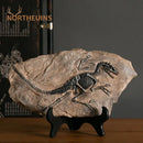 GobekUsa Dinosaur Fossil Figurine: Retro Resin Animal Statue for Home Décor & Gifts