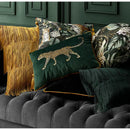 GobekUsa Embroidered Leopard Cushion Cover in Retro Green Velvet for Luxury Living Room