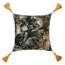 GobekUsa Embroidered Leopard Cushion Cover in Retro Green Velvet for Luxury Living Room