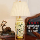 GobekUsa Country Flower Bird Ceramic Table Lamp Modern Simple Retro Bedroom Bedside