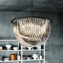 GobekUsa Black Metal E14 Led Pendant Lights: Retro Loft Chain Hanging Lamp for Living Room