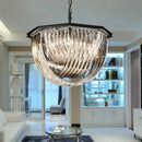 GobekUsa Black Metal E14 Led Pendant Lights: Retro Loft Chain Hanging Lamp for Living Room