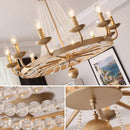 GobekUsa Crystal Chandelier: Retro Industrial Lighting for Living Room, Dinning Room Decor