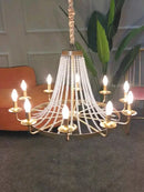 GobekUsa Crystal Chandelier: Retro Industrial Lighting for Living Room, Dinning Room Decor