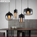 GobekUsa 1 Light Pendant Lighting Retro Industrial Style Glass Pendant Ceiling Lights for Restaurant