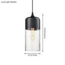 GobekUsa 1 Light Pendant Lighting Retro Industrial Style Glass Pendant Ceiling Lights for Restaurant