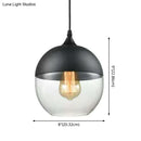 GobekUsa 1 Light Pendant Lighting Retro Industrial Style Glass Pendant Ceiling Lights for Restaurant