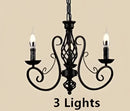 GobekUsa Black Wrought Iron Loft Chandelier for Living Room, Bar, Restaurant - Retro Industrial Style