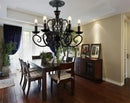 GobekUsa Black Wrought Iron Loft Chandelier for Living Room, Bar, Restaurant - Retro Industrial Style
