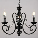 GobekUsa Black Wrought Iron Loft Chandelier for Living Room, Bar, Restaurant - Retro Industrial Style