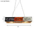 GobekUsa Retro Industrial Metal Pendant Light - 5 Bulbs - Rectangle Shape - Ideal for Dining Table
