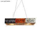 GobekUsa Retro Industrial Metal Pendant Light - 5 Bulbs - Rectangle Shape - Ideal for Dining Table