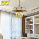 GobekUsa Iron Bronze Pendant Light Glass Retro Modern Living Room Lamp