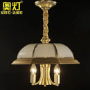 GobekUsa Iron Bronze Pendant Light Glass Retro Modern Living Room Lamp